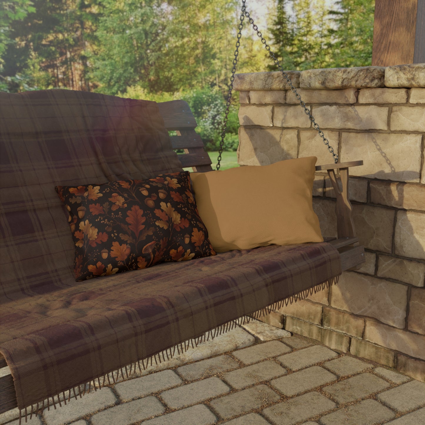 Fall-Inspired Outdoor Pillows, Cozy Garden Decor, Autumn Home Accessories, Patio Cushions, Seasonal Throw Pillows, Outdoor Comfort