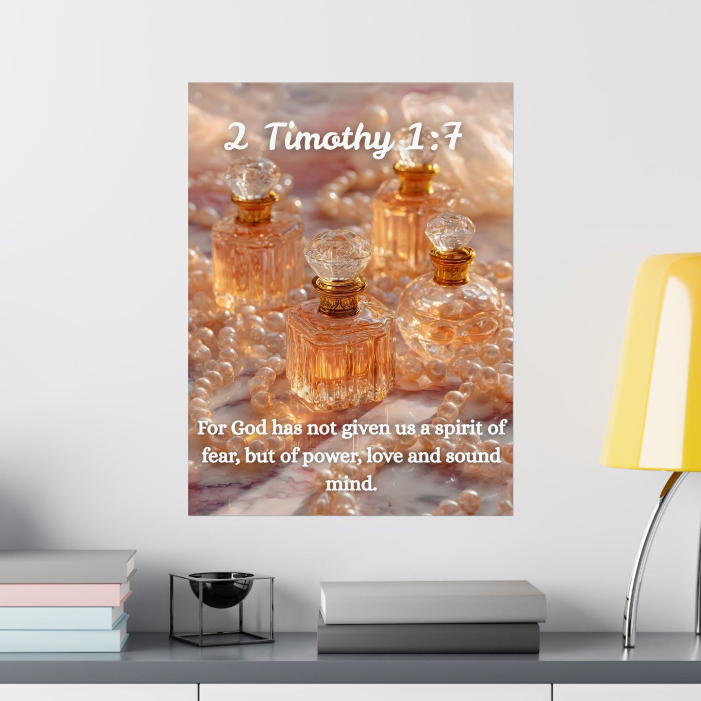 2 Timothy 1:7 Poster, Bible Quote Poster, Motivational Wall Art, Christian Decor, Home Office Print, Gift for Encouragement