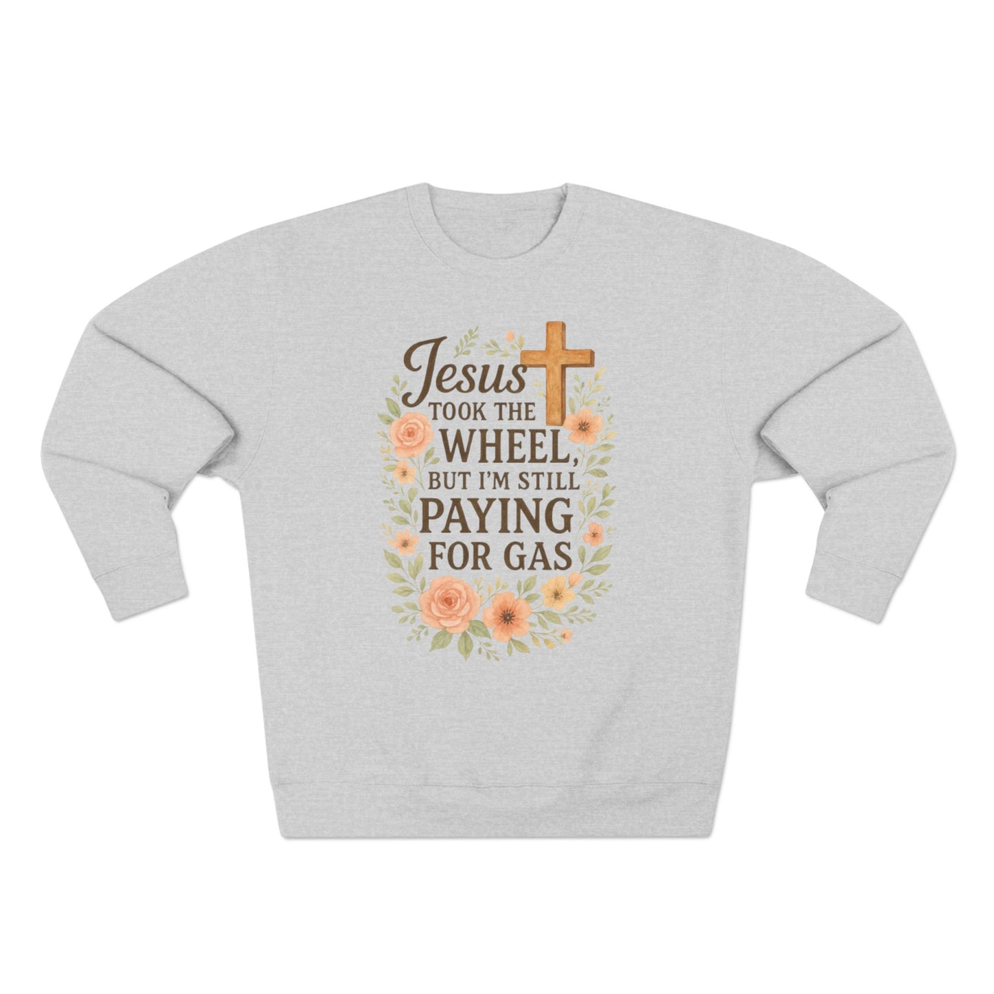 Jesus Took The Wheel Sweatshirt, Funny Christian Apparel, Gift for Believers, Cozy Unisex Crewneck, Religious Humor