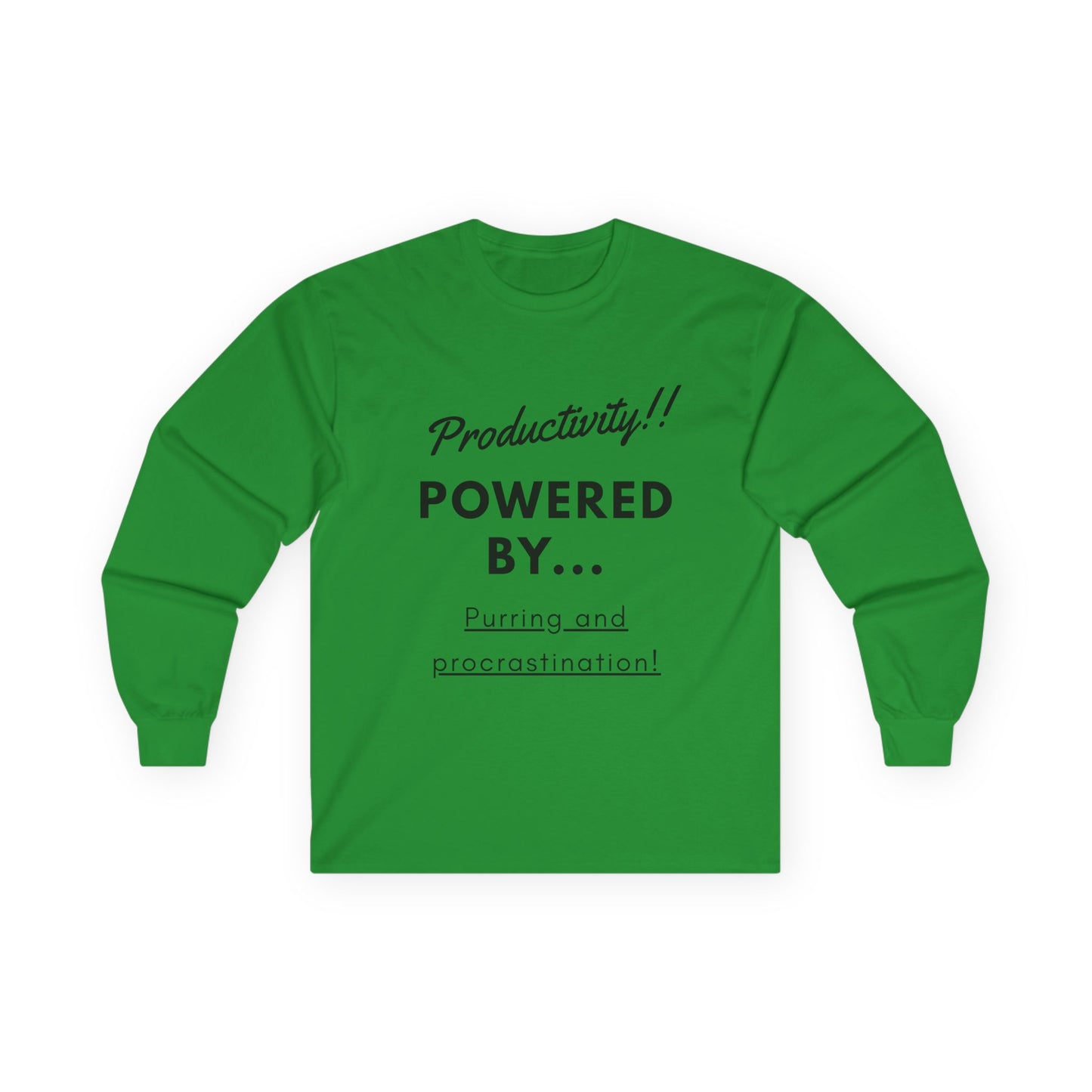 Cat Sweatshirt - Productivity Powered by Purring and Procrastination