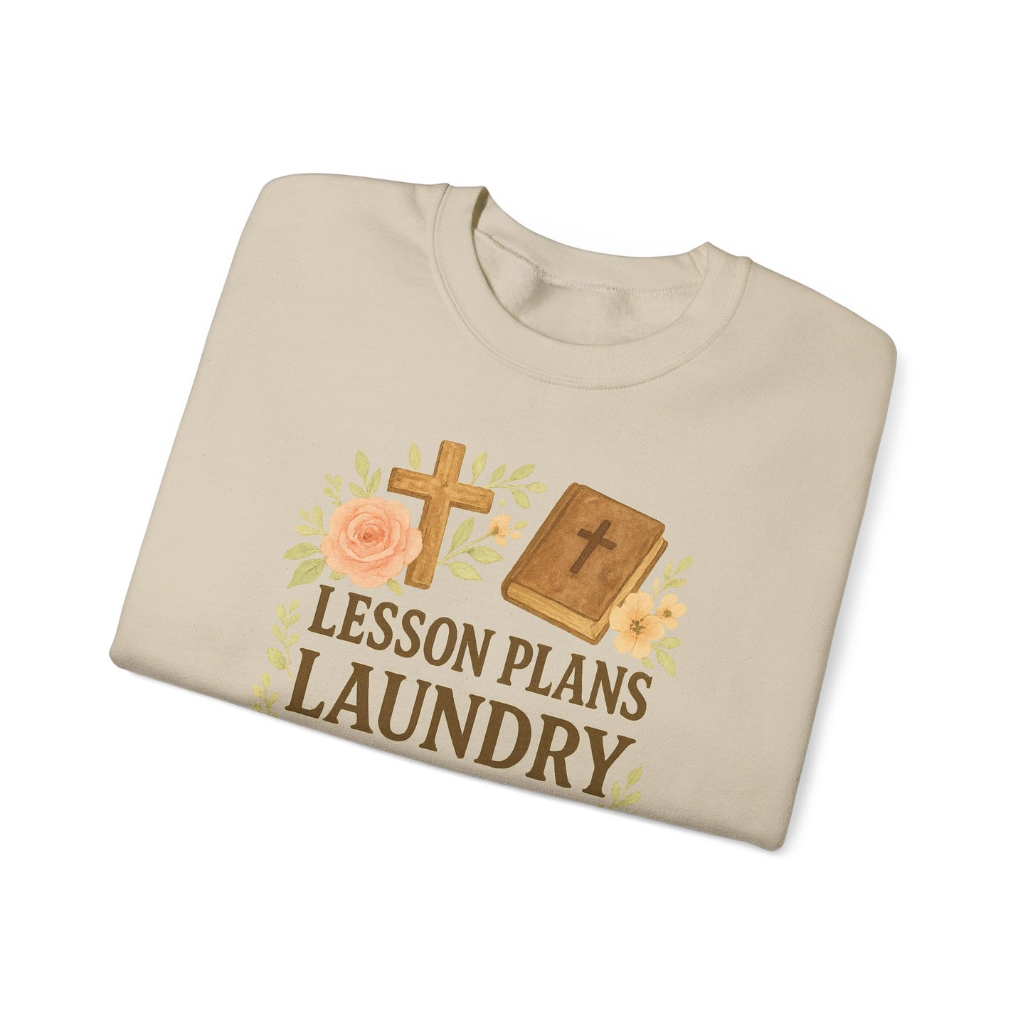Faith-Inspired Crewneck Sweatshirt for Home School Teachers. Cozy Gift for Home School Parents, Lesson Plans Sweatshirt, Christian Apparel, Relaxed Fit