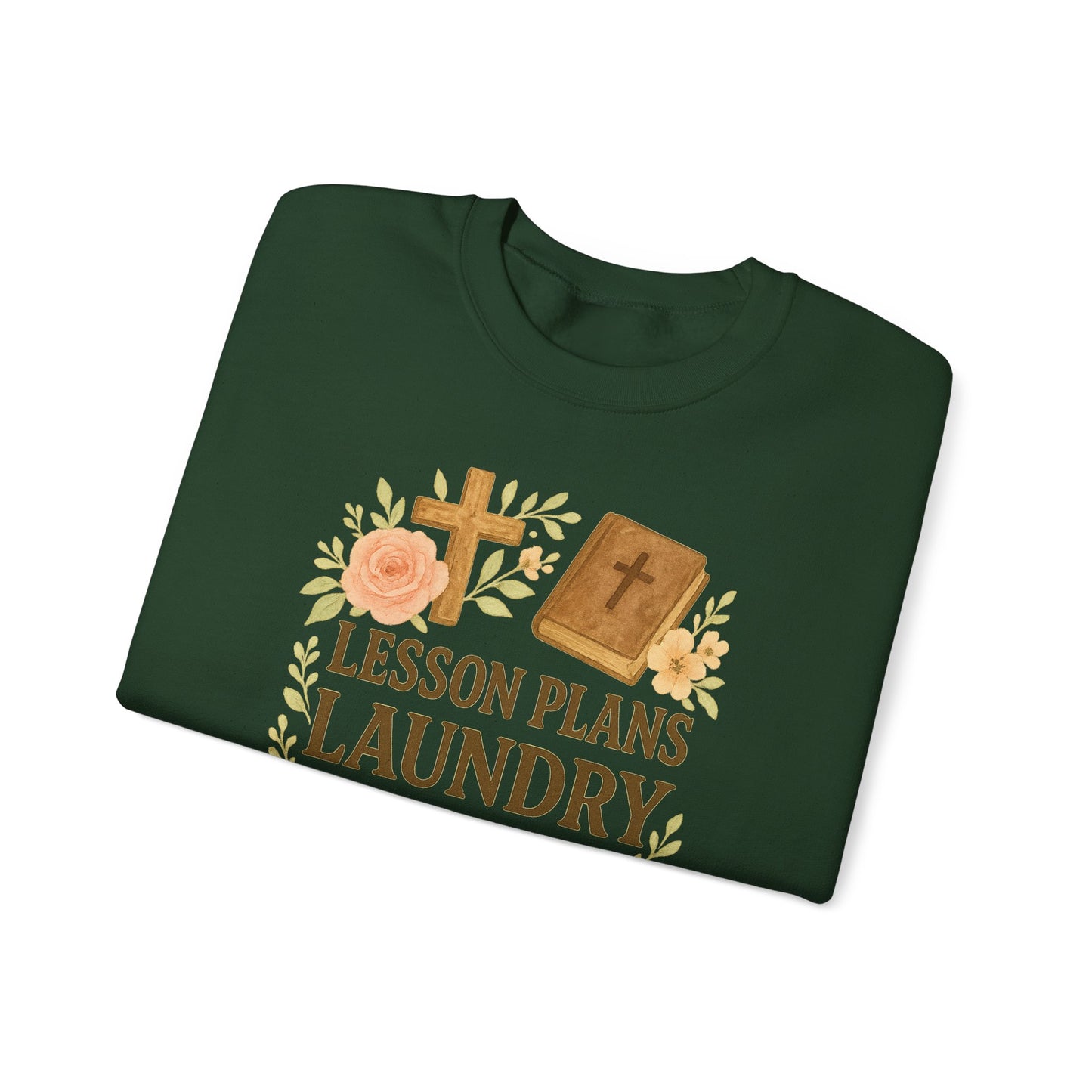 Faith-Inspired Crewneck Sweatshirt for Home School Teachers. Cozy Gift for Home School Parents, Lesson Plans Sweatshirt, Christian Apparel, Relaxed Fit