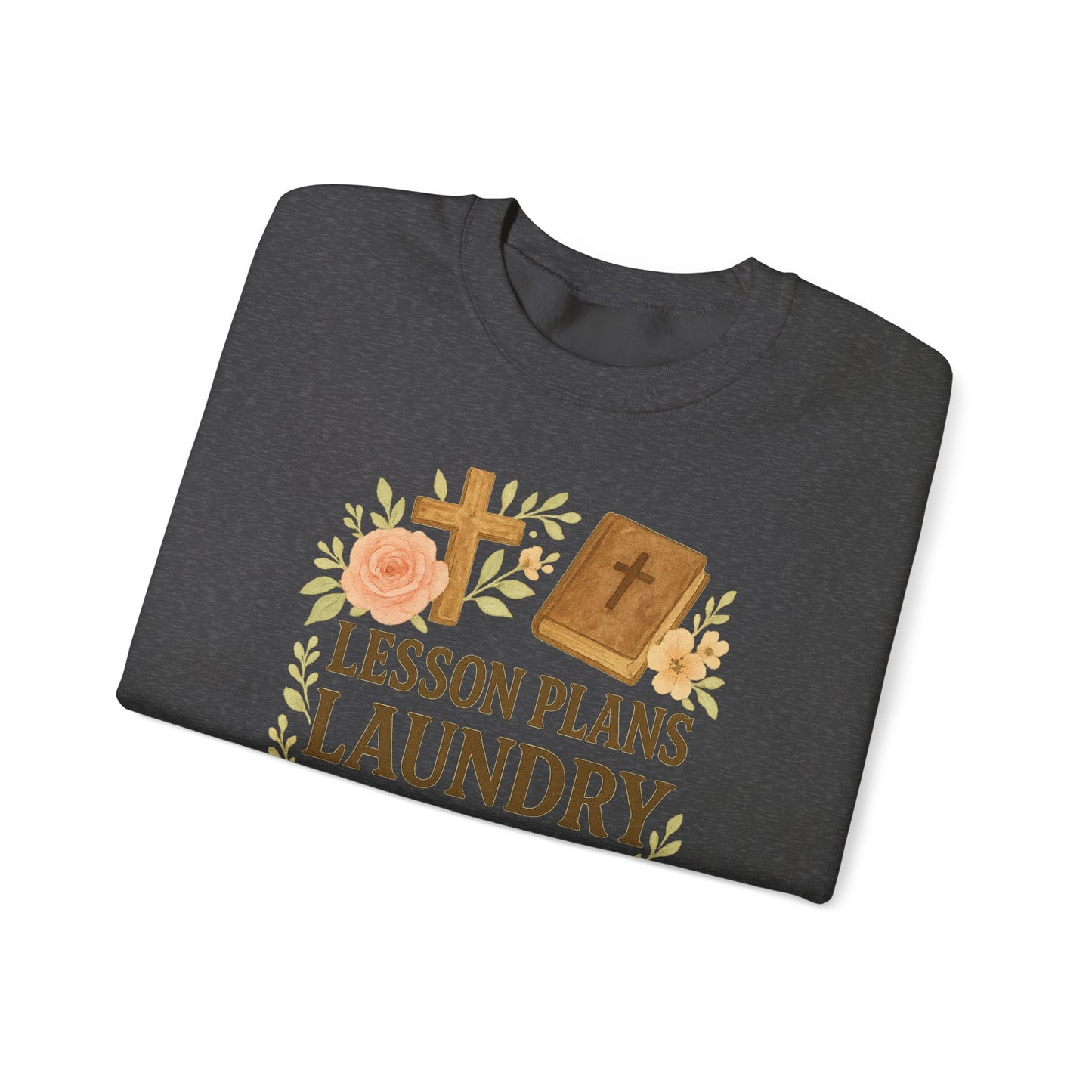 Faith-Inspired Crewneck Sweatshirt for Home School Teachers. Cozy Gift for Home School Parents, Lesson Plans Sweatshirt, Christian Apparel, Relaxed Fit