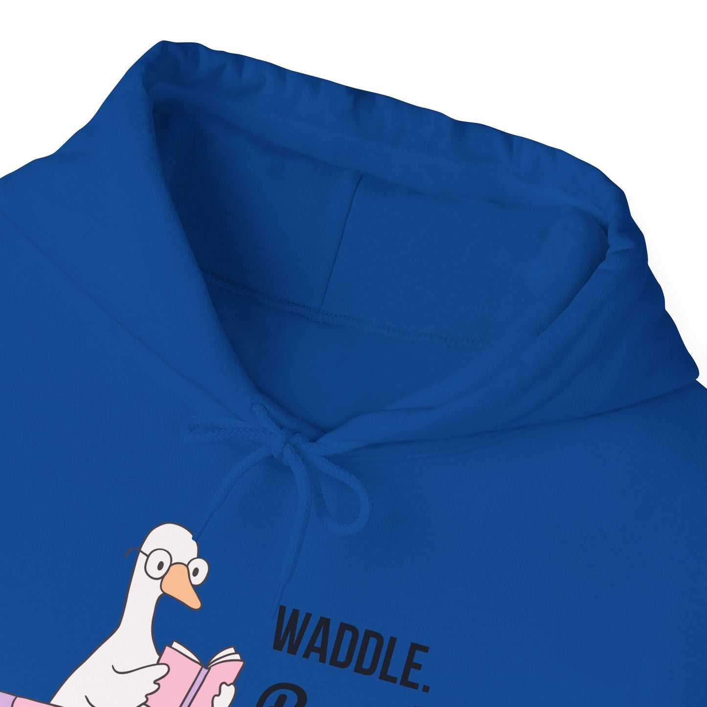 Waddle. Read. Repeat. Hoodie - Cozy Unisex Sweatshirt for Book Lovers, Perfect Gift for Readers, Casual Wear, Literary Apparel, Funny Gift